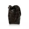 ROSIE Crocodile Belly Clutch Bag Matte Brown Size 18