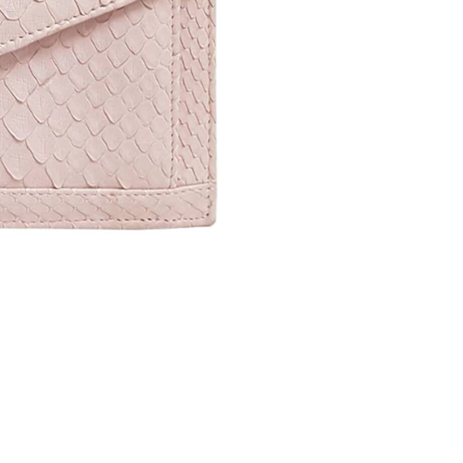 BABY CERVIN Python Sling Bag With Top Handle Pink Cream 20