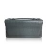 FURI Crocodile Skin Clutch Bag Matte Grey 25 cm