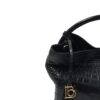 Rosalie Crocodile Handbag Black Size 37cm