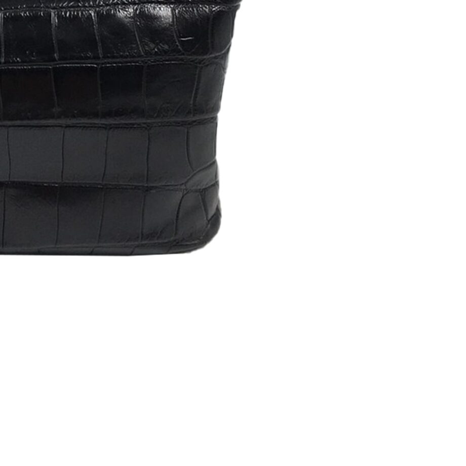 Rosalie Crocodile Handbag Black Size 41cm