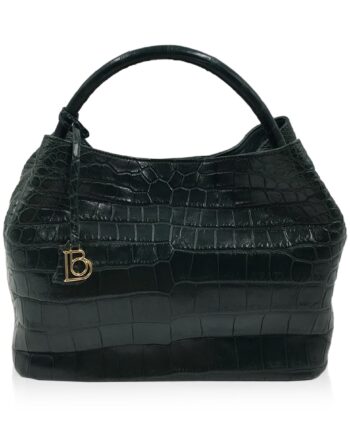 Rosalie Crocodile Handbag Dark Green Size 41cm