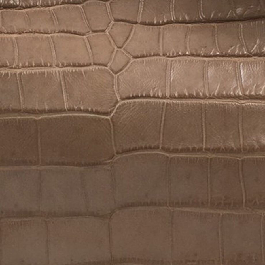 Rosalie Crocodile Handbag Khaki Size 41cm